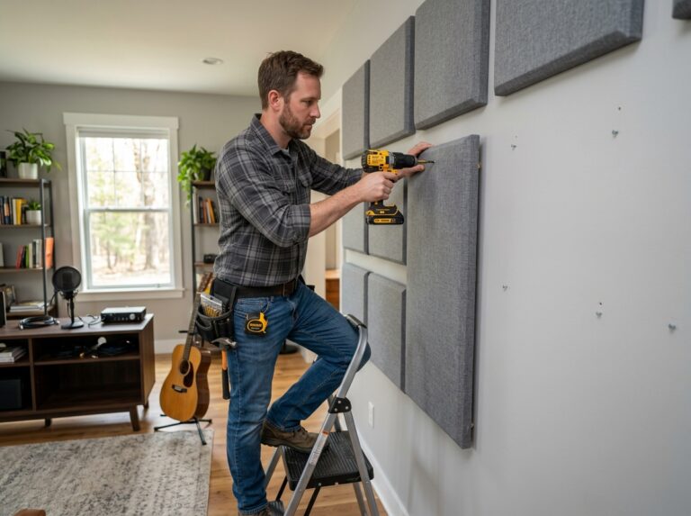 sound absorbing panel install