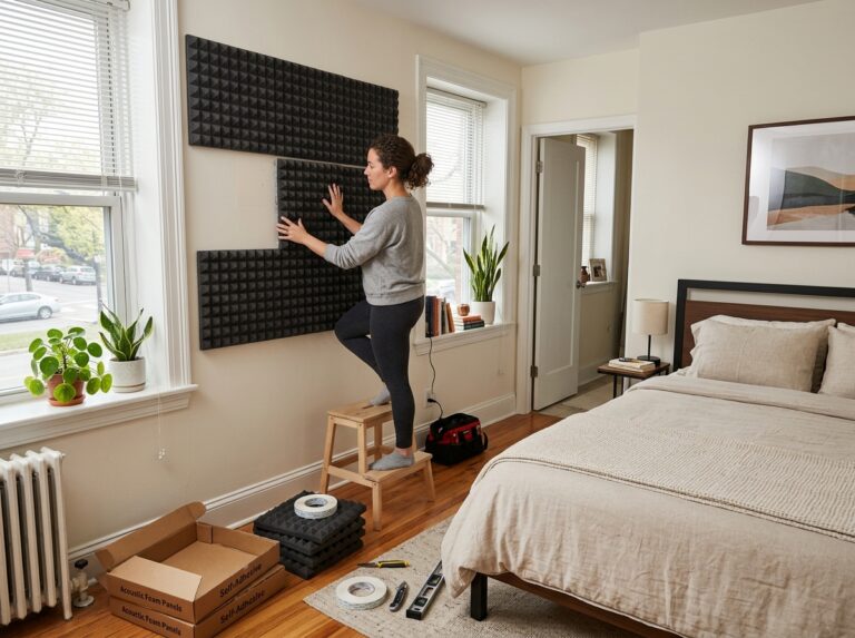 DIY bedroom soundproofing foam