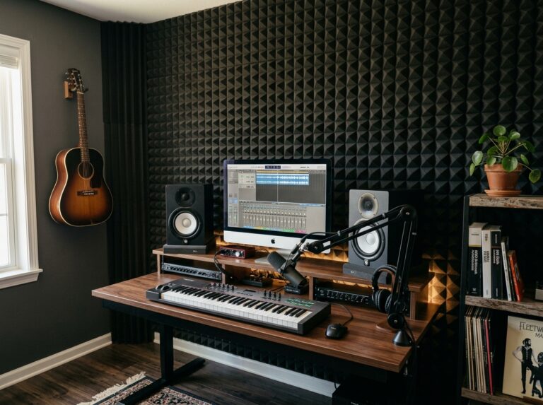 how to install acoustic foam panels on wall