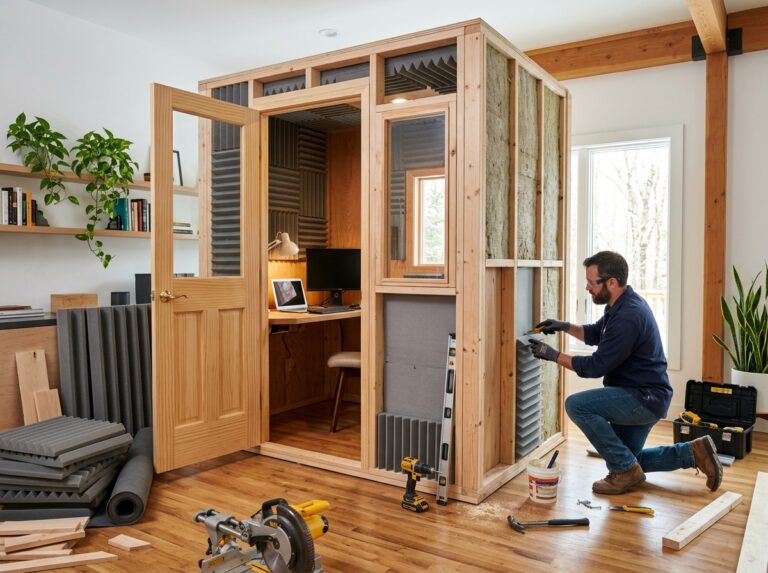 diy soundproof office pod